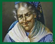 European School Elderly Lady Portrait Oil Painting