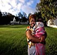 native stock photography | South Africa, Stellenbosch, Mother with child, Rustenberg winery, image id 1-422-46